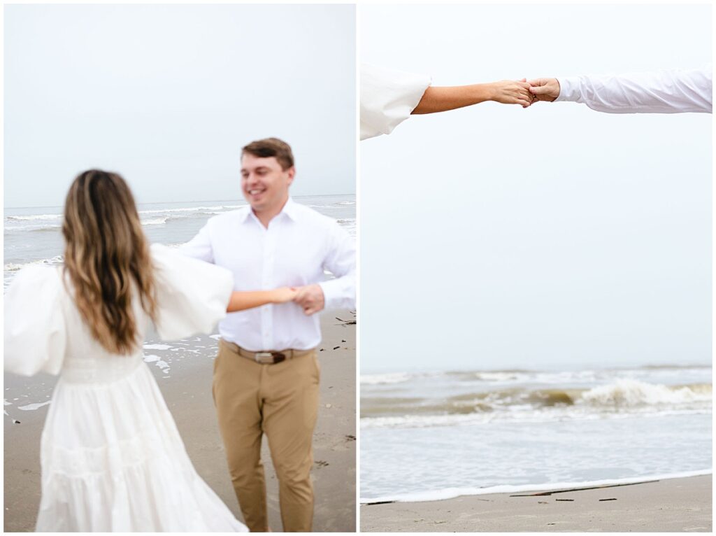 Charleston engagement photos at Sullivan's Island. All photos taken by Emily Barnes of Emily B Creative.