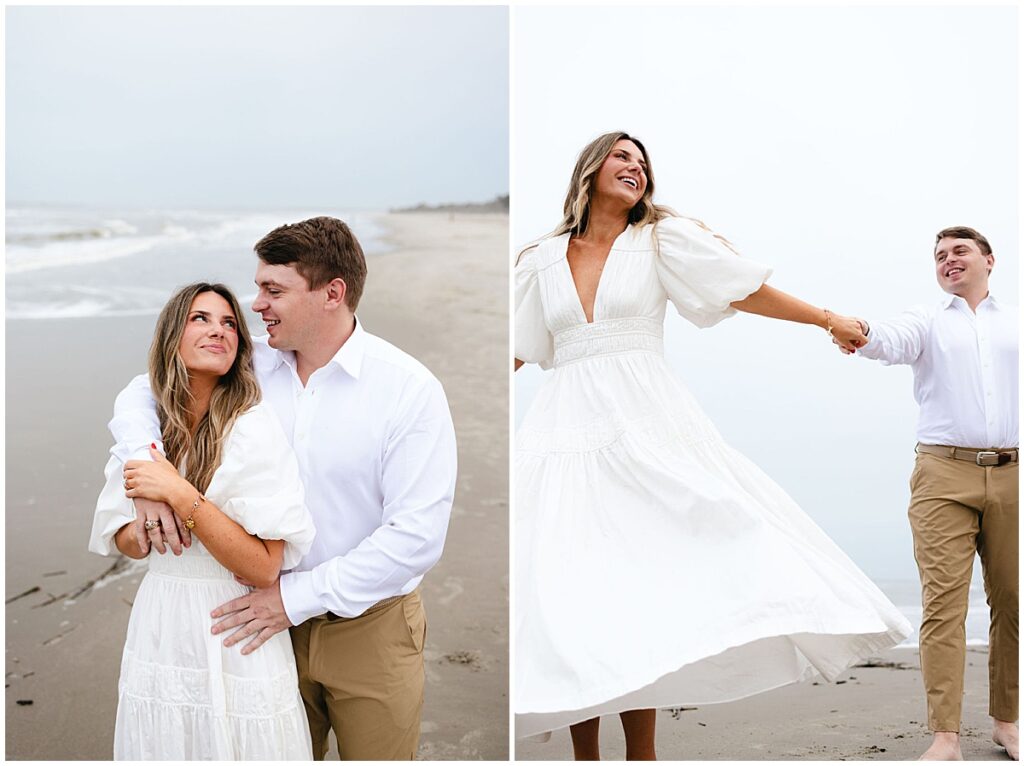 Charleston engagement photos at Sullivan's Island. All photos taken by Emily Barnes of Emily B Creative.