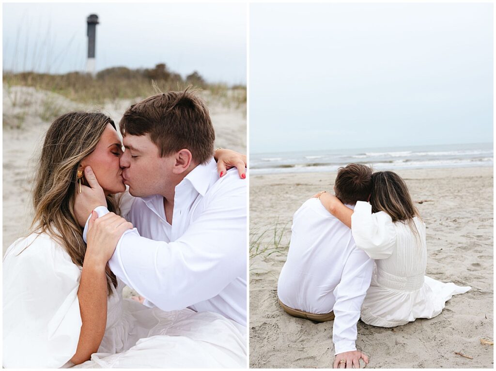 Charleston engagement photos at Sullivan's Island. All photos taken by Emily Barnes of Emily B Creative.